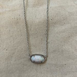 Kendra Scott Elisa Silver Opal 16” Necklace